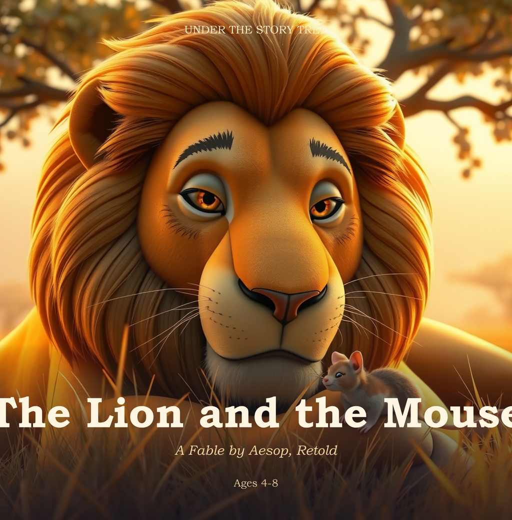 The Lion and the Mouse — A Fable by Aesop, Retold | Ages 4-8 | Instant Download PDF