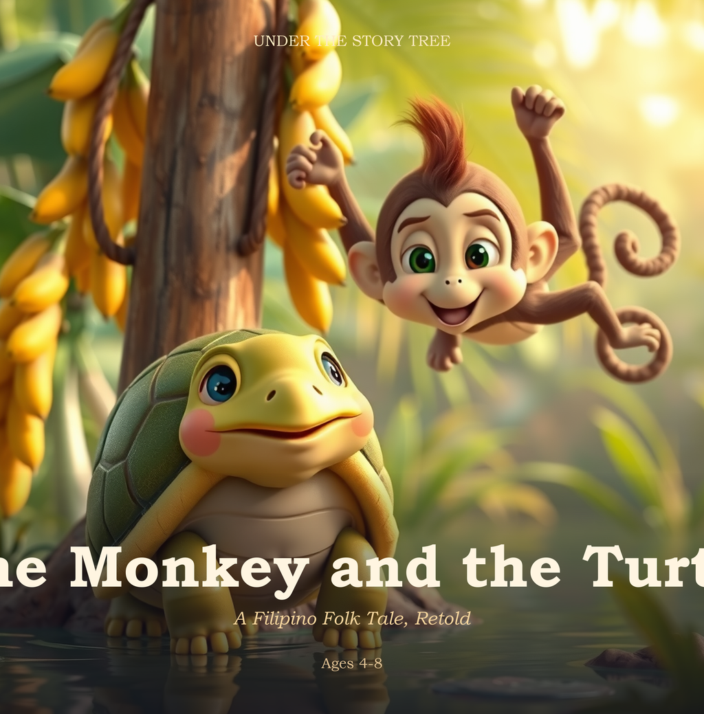 The Monkey and the Turtle — A Filipino Folk Tale, Retold | Ages 4-8 | Instant Download PDF