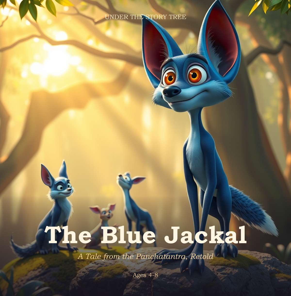 The Blue Jackal — A Tale from the Panchatantra, Retold | Ages 4-8 | Instant Download PDF