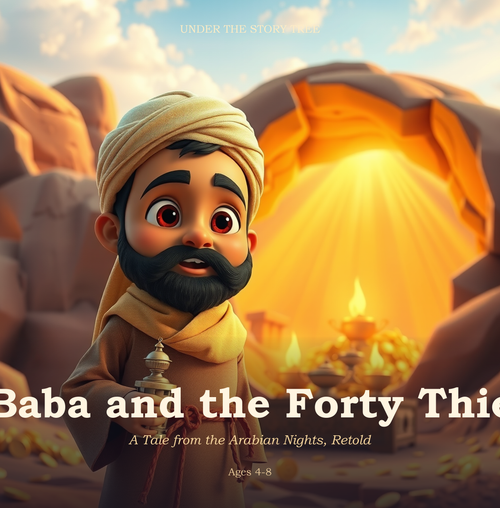 Ali Baba and the Forty Thieves — A Tale from the Arabian Nights, Retold | Ages 4-8 | Instant Download PDF