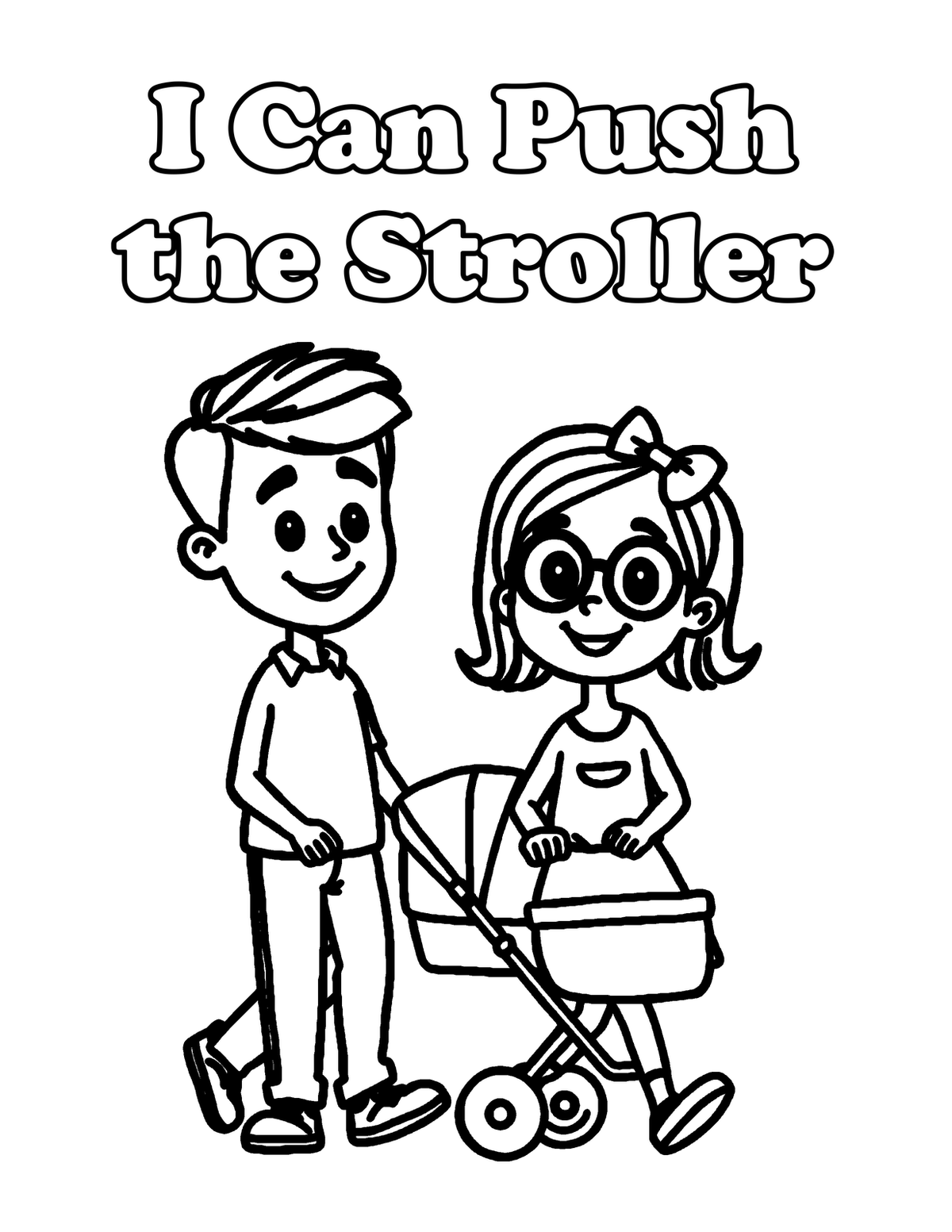 Inside I'm a Big Sister! — New Baby Affirmation Coloring Book, Ages 3-6 | 40 Printable  - sample page