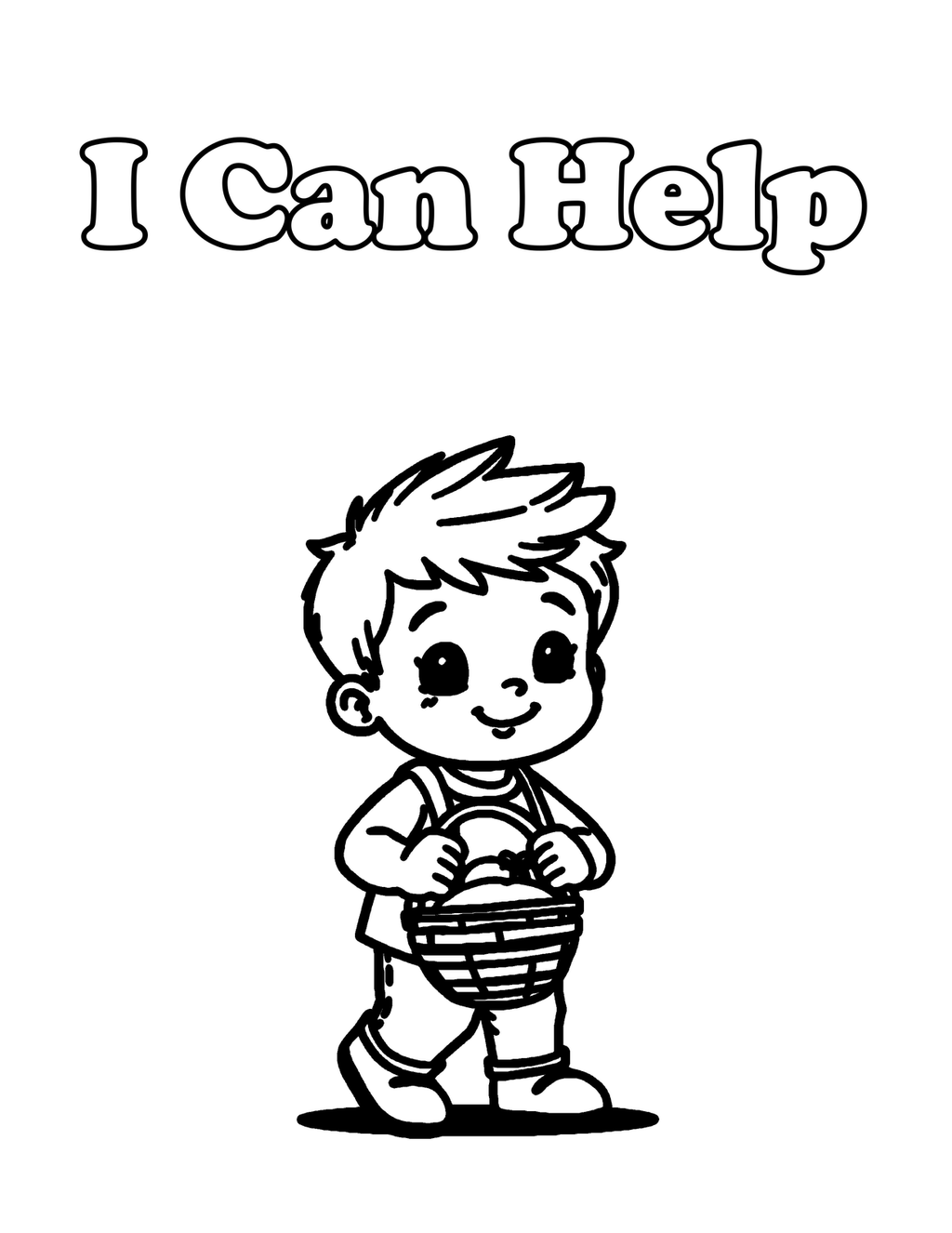 Inside My First Affirmations — Big & Easy Toddler Coloring Book, Ages 2-4 | 40 Printabl - sample page