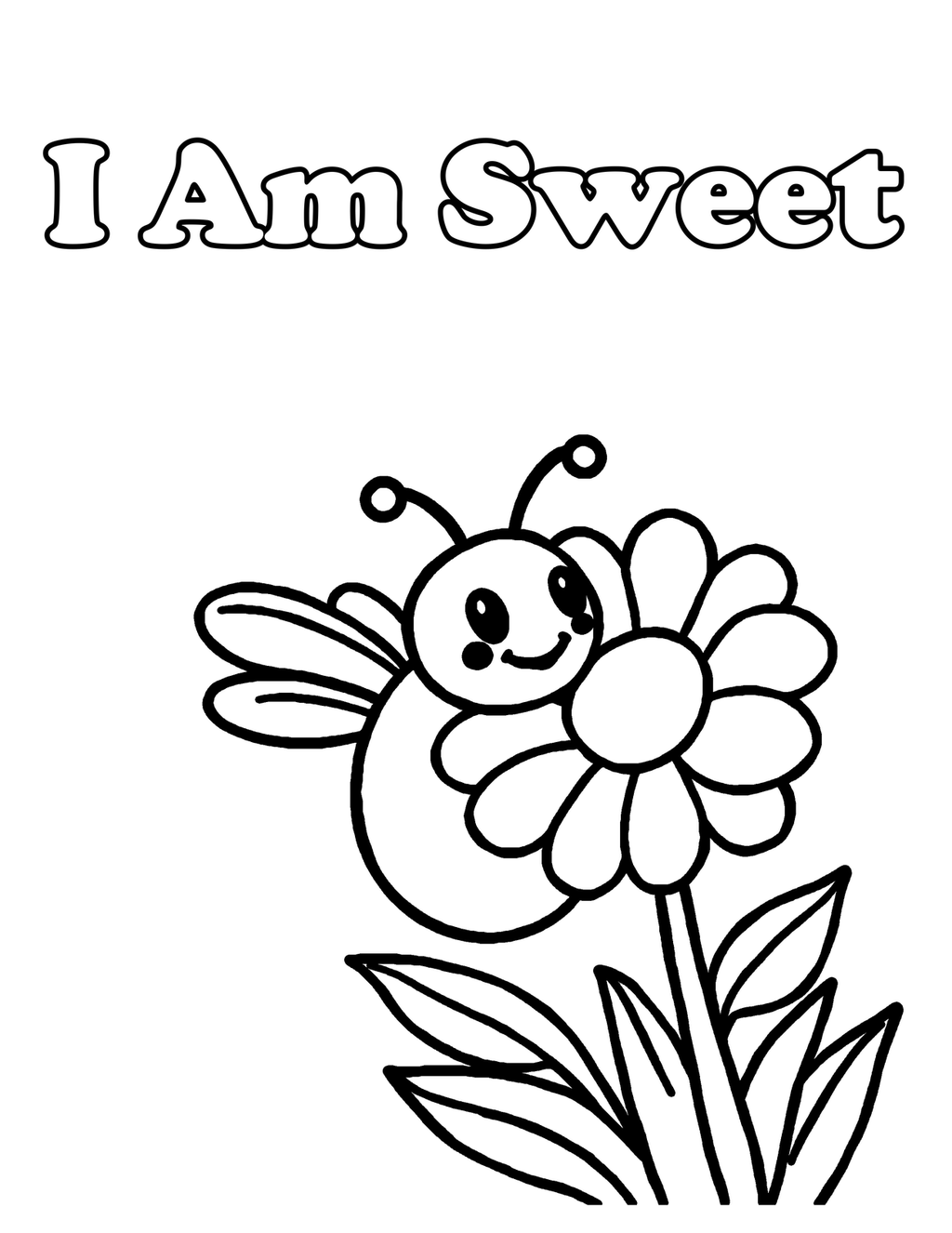 Inside My First Affirmations — Big & Easy Toddler Coloring Book, Ages 2-4 | 40 Printabl - sample page