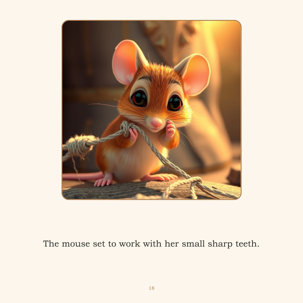 Inside The Lion and the Mouse — A Fable by Aesop, Retold | Ages 4-8 | Instant Download  - sample page