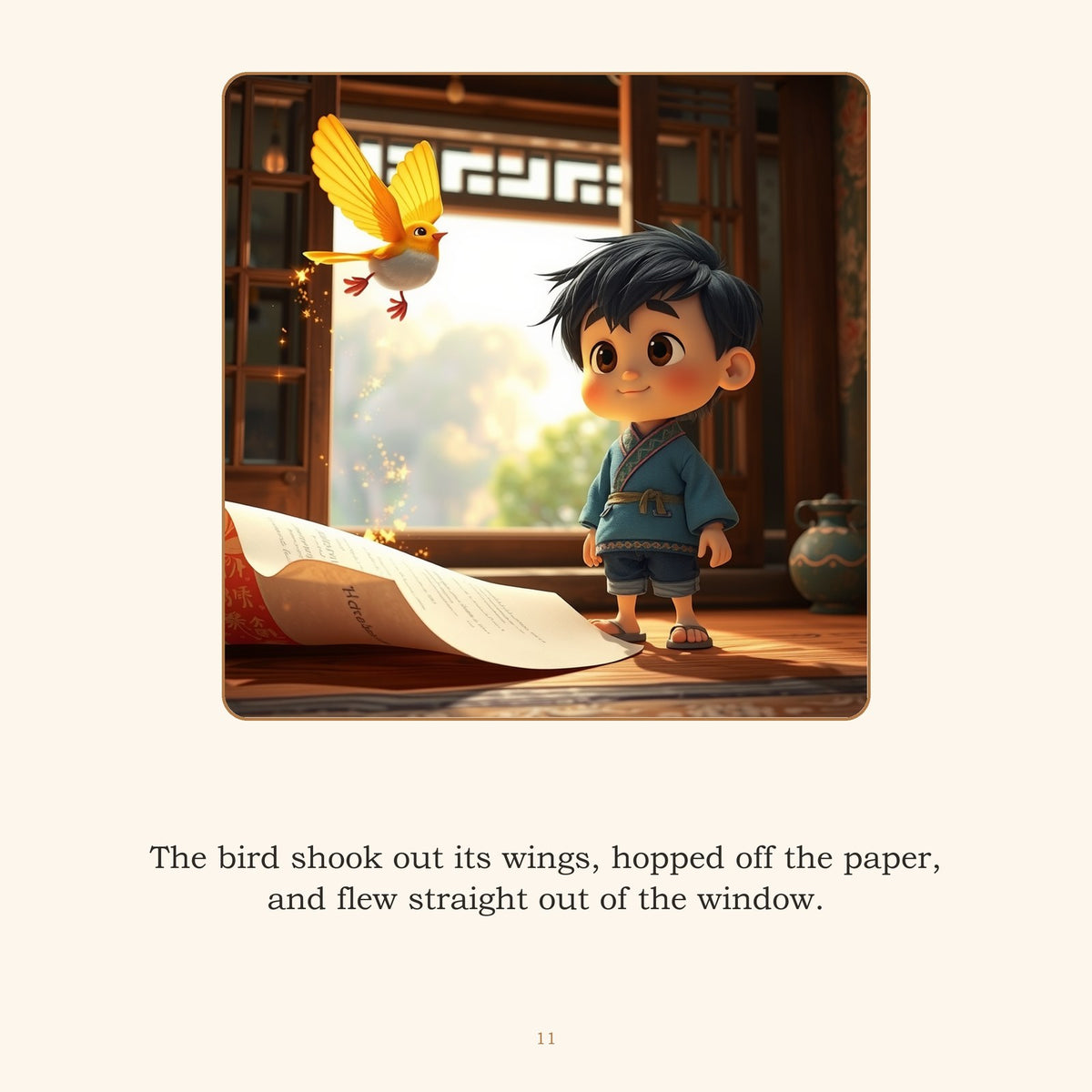 Inside The Magic Paintbrush — A Chinese Folk Tale, Retold | Ages 4-8 | Instant Download - sample page
