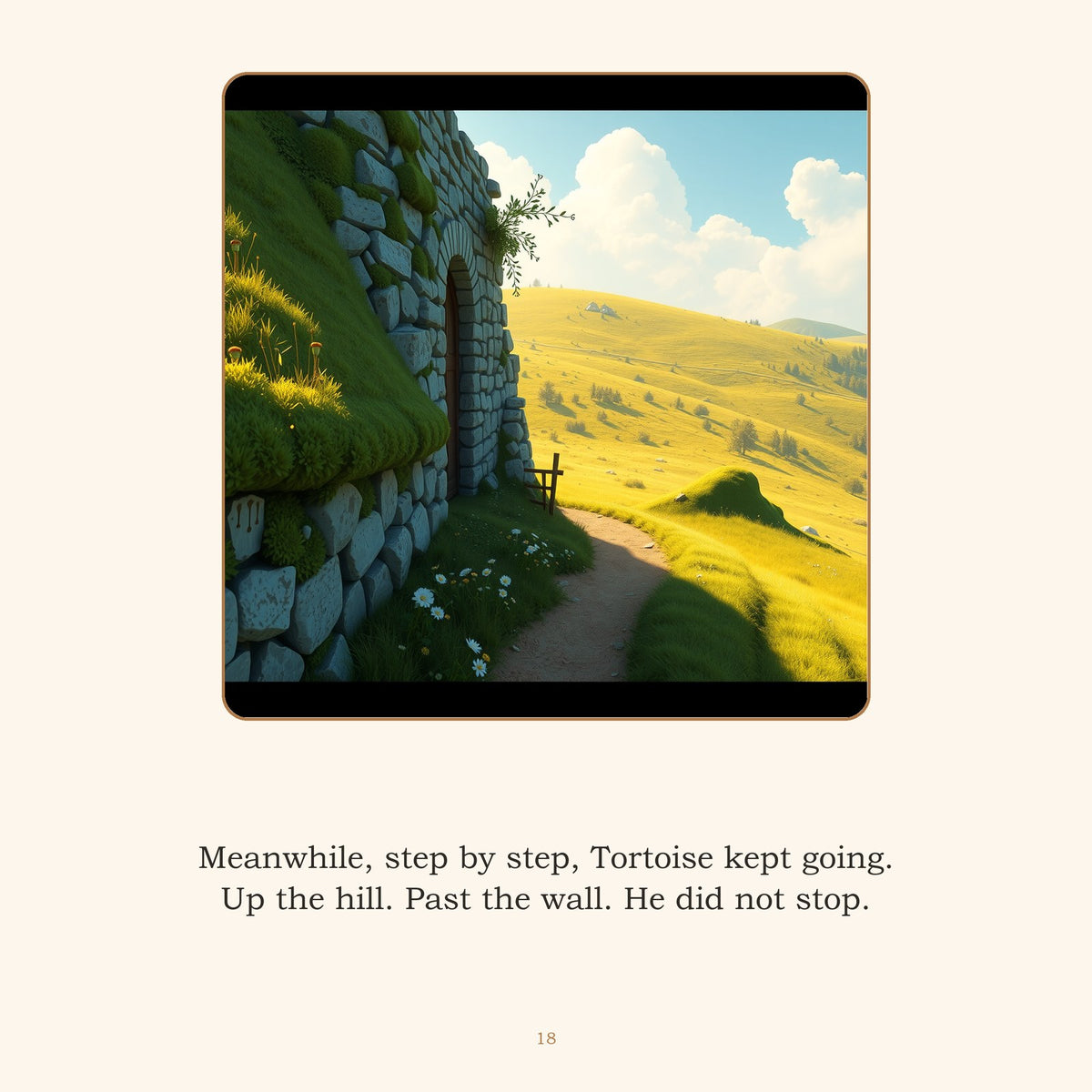 Inside The Tortoise and the Hare — A Fable by Aesop, Retold | Ages 4-8 | Instant Downlo - sample page