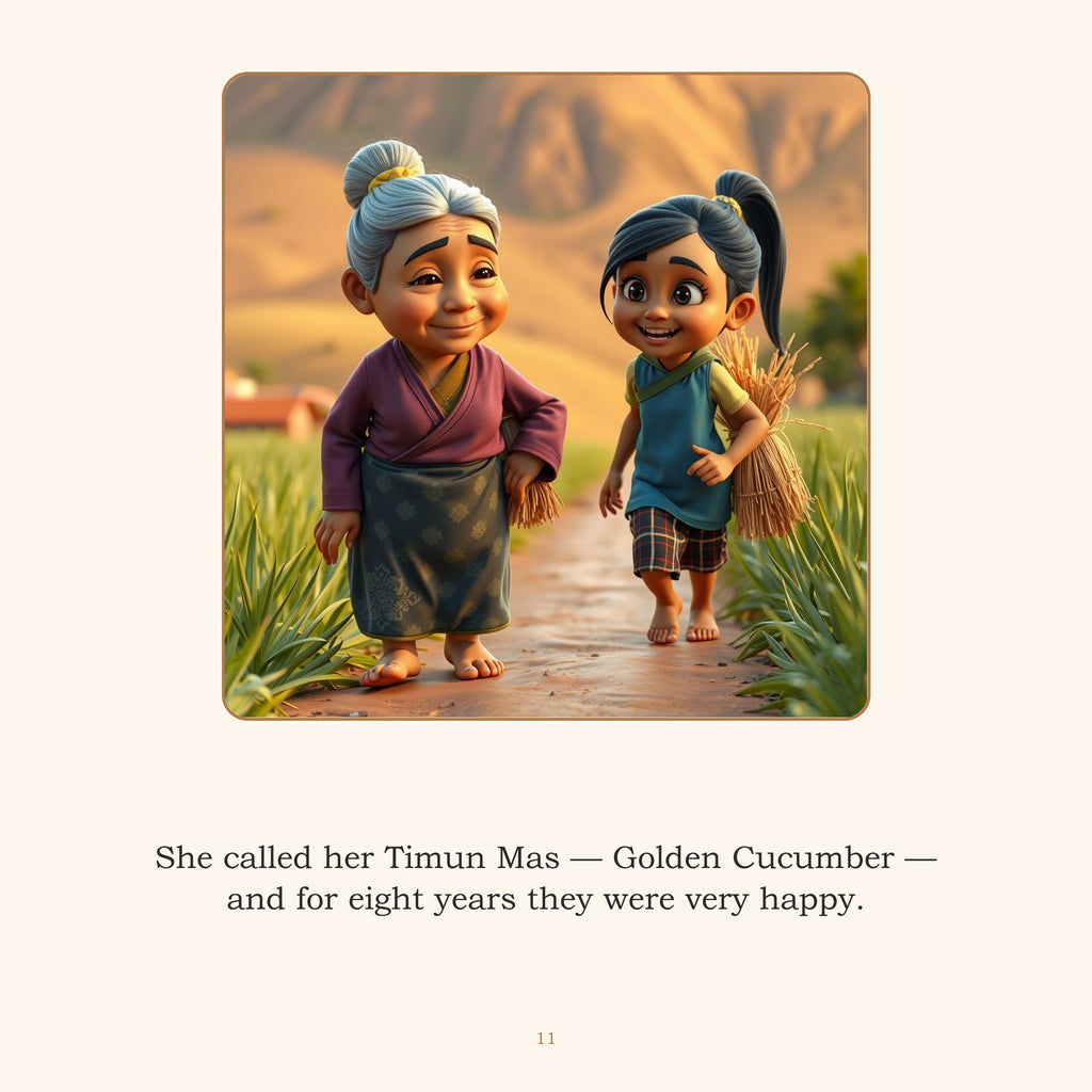 Inside Timun Mas — An Indonesian Folk Tale, Retold | Ages 4-8 | Instant Download PDF - sample page
